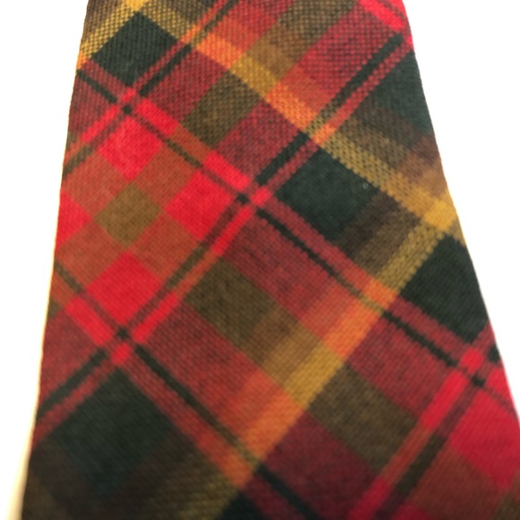 Vintage Men’s Neckties Red Navy Tones Vintage - Picture 5 of 15
